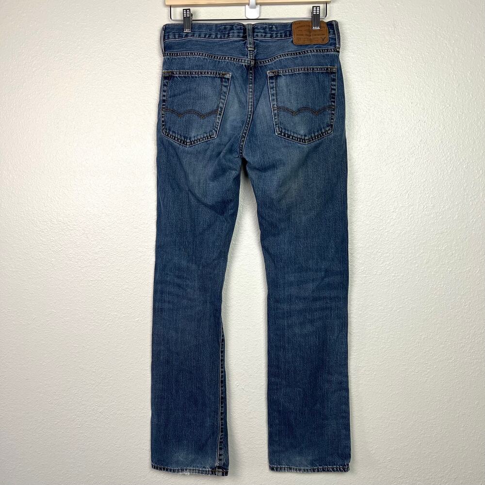 American Eagle Men's Original Straight Size 29 Distressed Denim Jeans - Picture 8 of 13